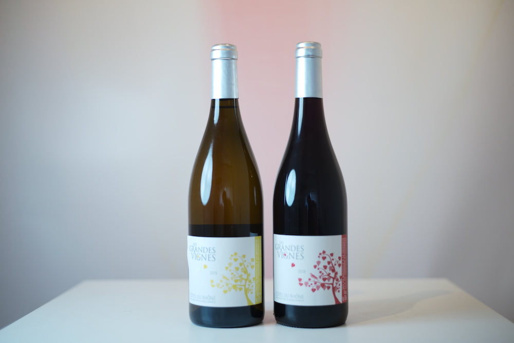 Les Vignerons d’Estezargues エステザルグ協同組合 Les Grandes Vignes Blanc/Rouge レ・グラン・ド・ヴィーニュ・ブラン/ルージュ - amala